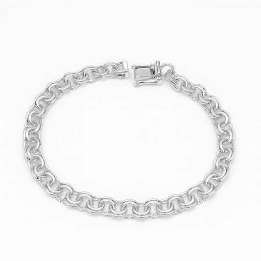 Bismarck armband i äkta silver med kistlås