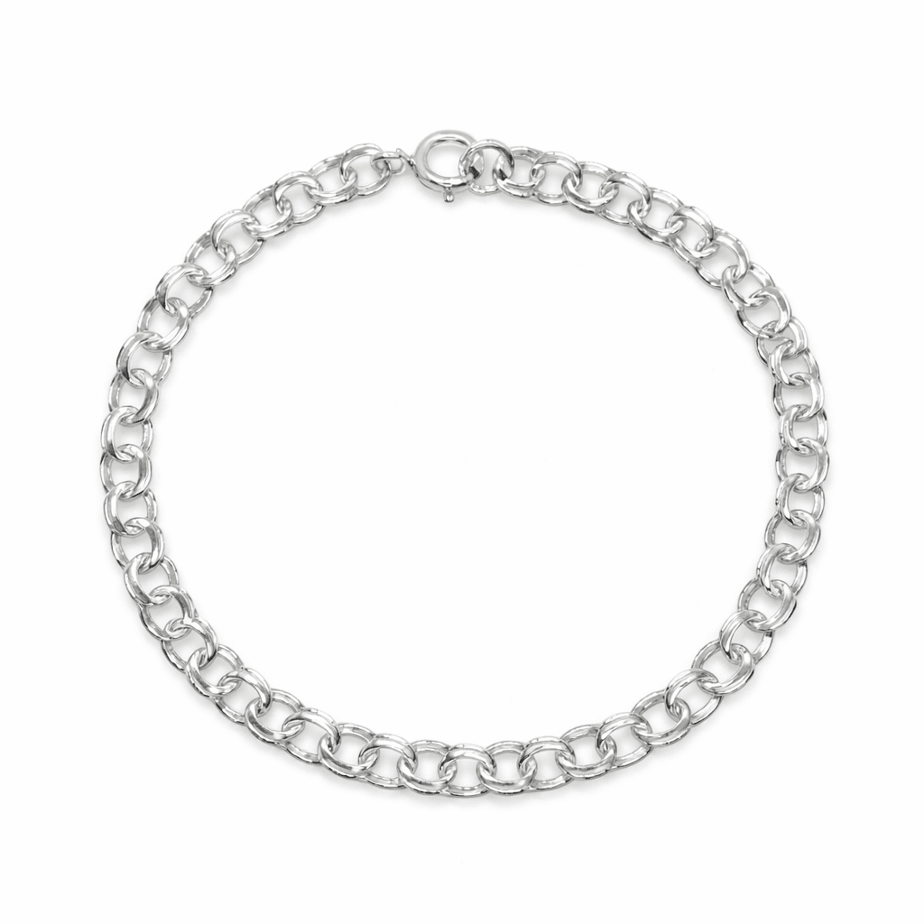 Bismarck armband i silver 4,6mm i bredd