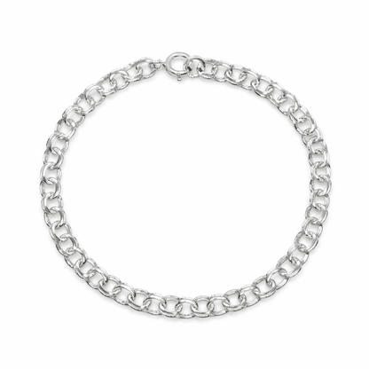 Bismarck armband i silver 4,6mm i bredd