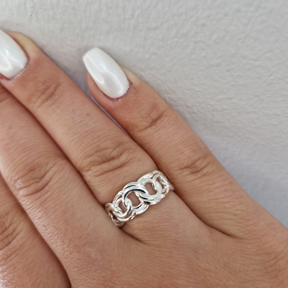 Bismarck ring doserad i äkta silver