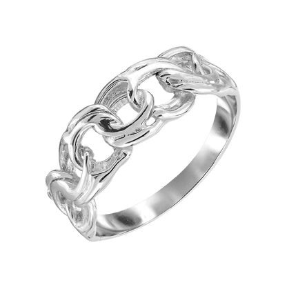 Bismarck ring kraftig i silver