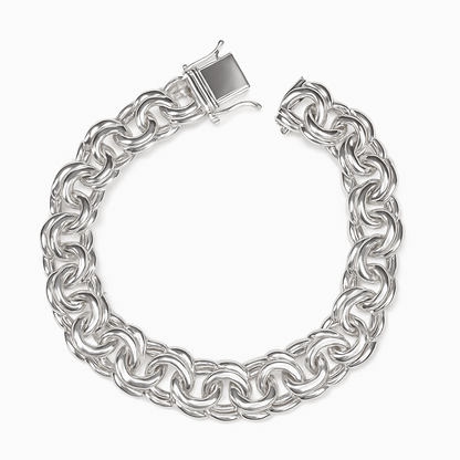 Bismarck silver armband 12,5mm