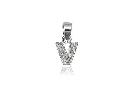 Bokstäver äkta silver med stenar