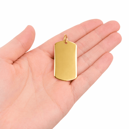 Bricka 19x33x1mm 925 Förgyllt Silver