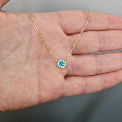 Carmose blå sten förgylld silver