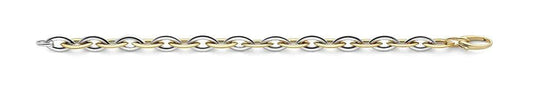 Collier 18k 2 färgat platt navette