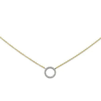 Collier ring med stenar, Två färgat guld