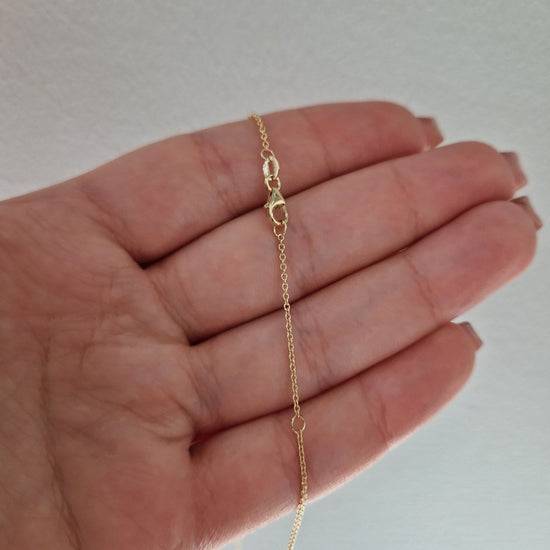 Halsband två hjärtan tvåfärgat 18k guld