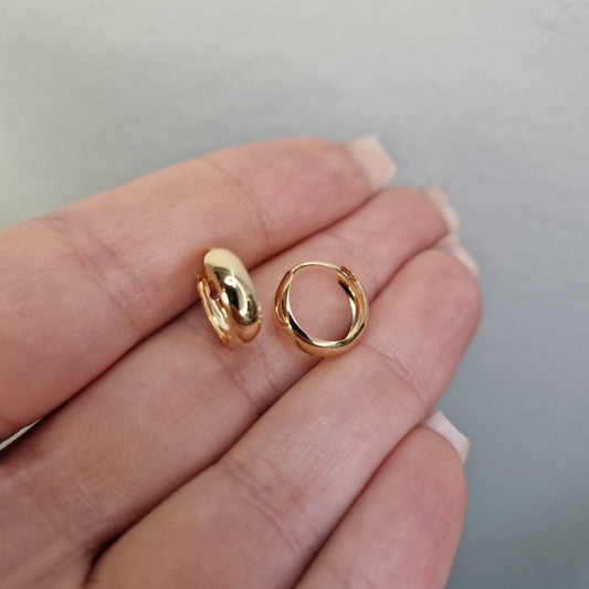 Creoler 18 karat guld 12mm 4mm bred