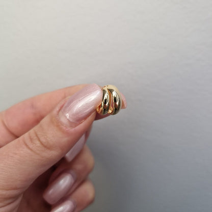 Creoler 18 karat guld 12mm 4mm bred