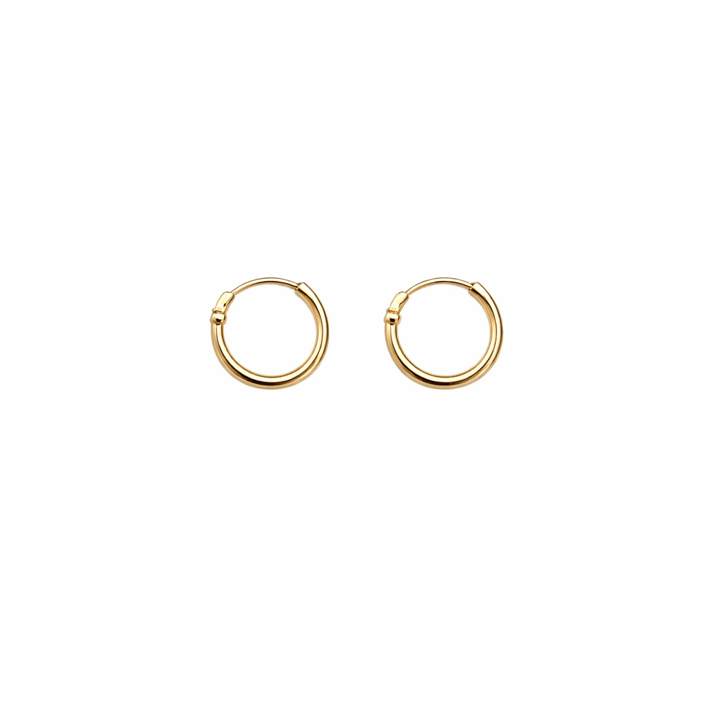 Creoler 18k guld 14mm - Klassisk design