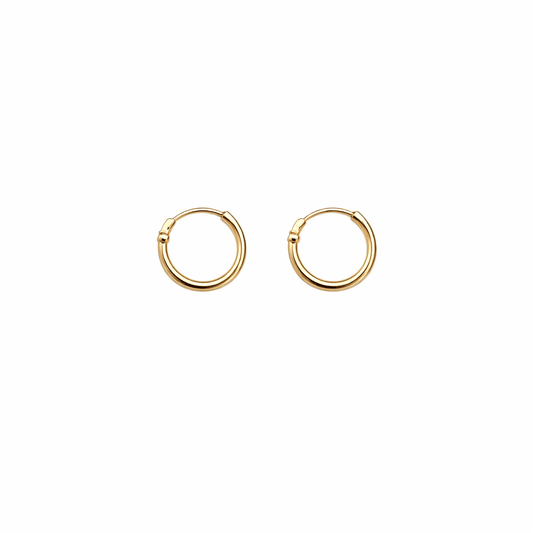 Creoler 18k guld 14mm - Klassisk design