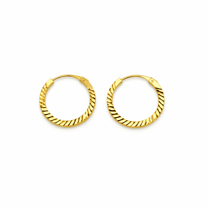 Creoler facetterade 18k guld