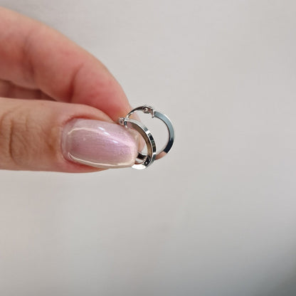 Creoler fyrkantiga 18k vitguld