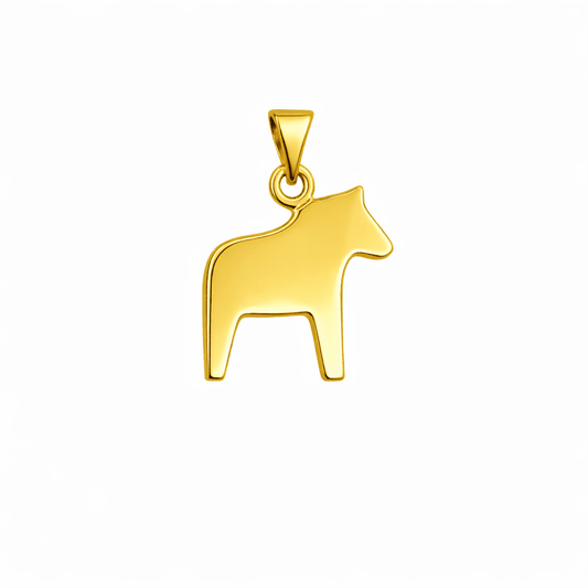 Dalahäst hängsmycke i 18k guld