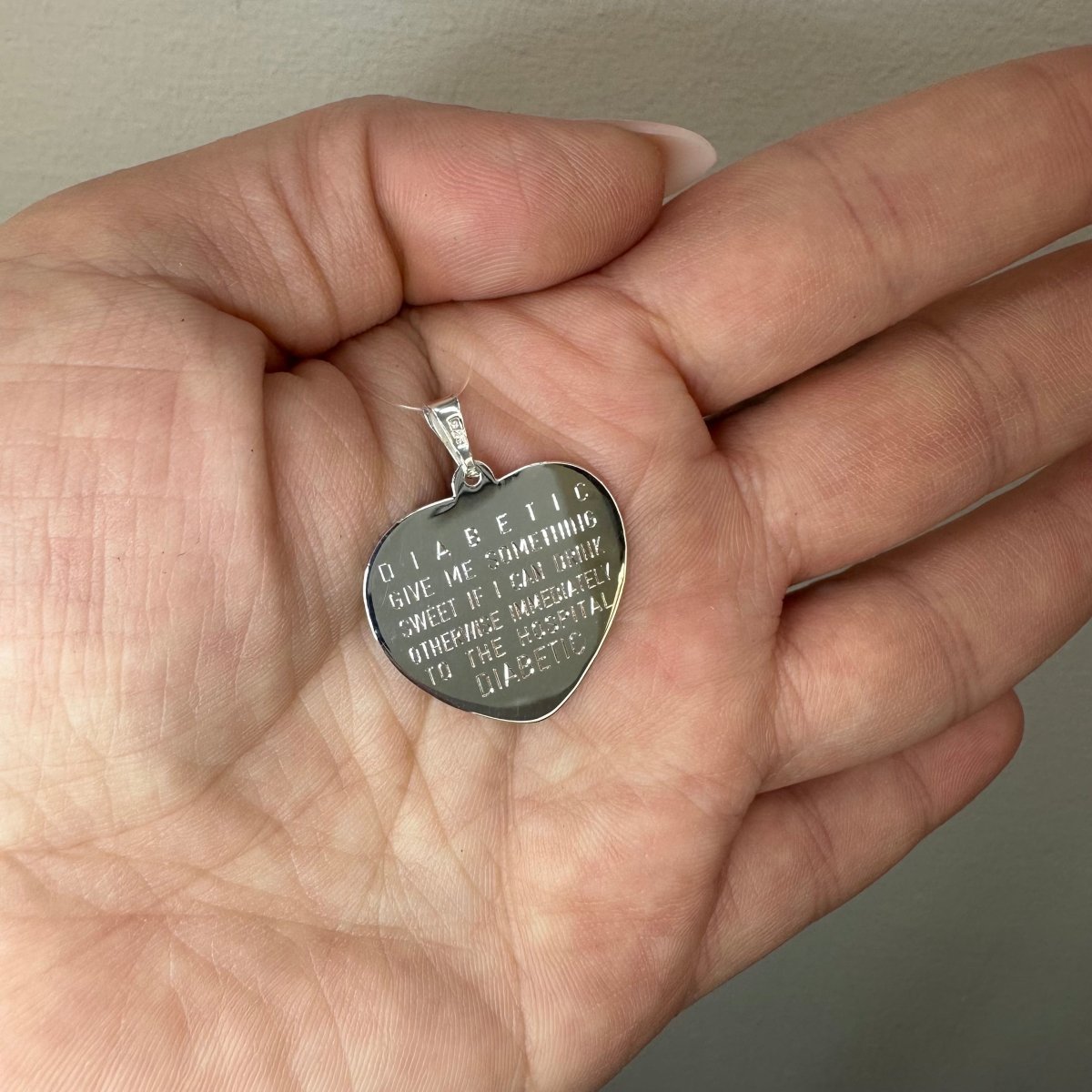 Diabetes hjärta i silver