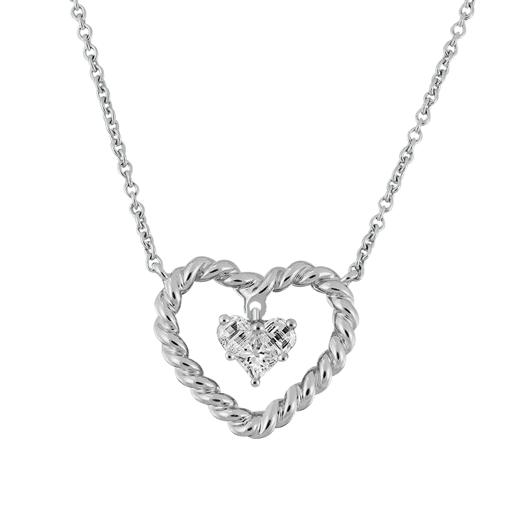 Diamanthalsband 18k vitguld