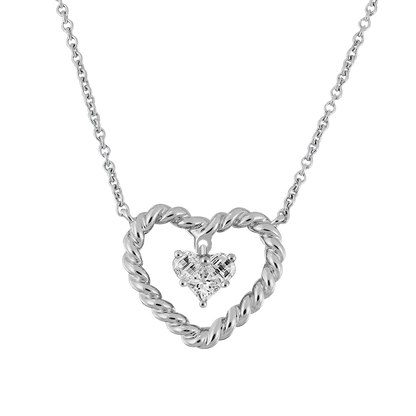 Diamanthalsband 18k vitguld