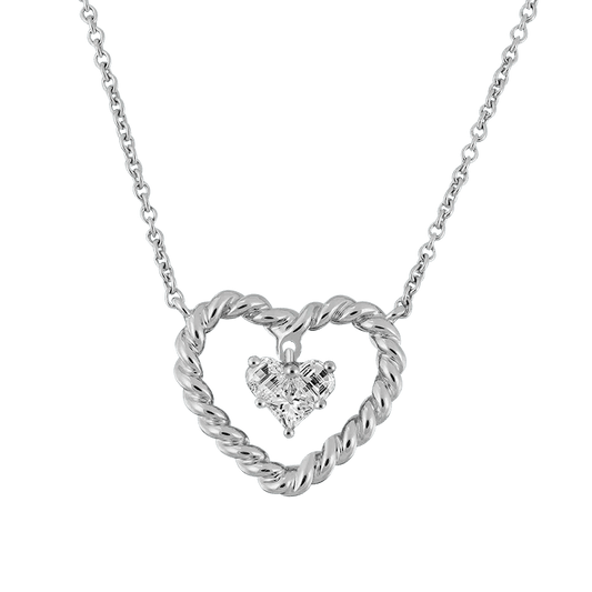 Diamanthalsband 18k vitguld