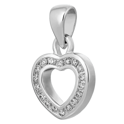 Diamant Hängsmycke vitguld hjärta