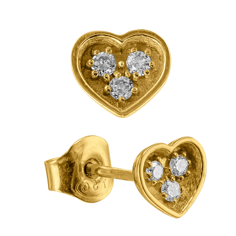 Diamantörhängen hjärta 0,06ct