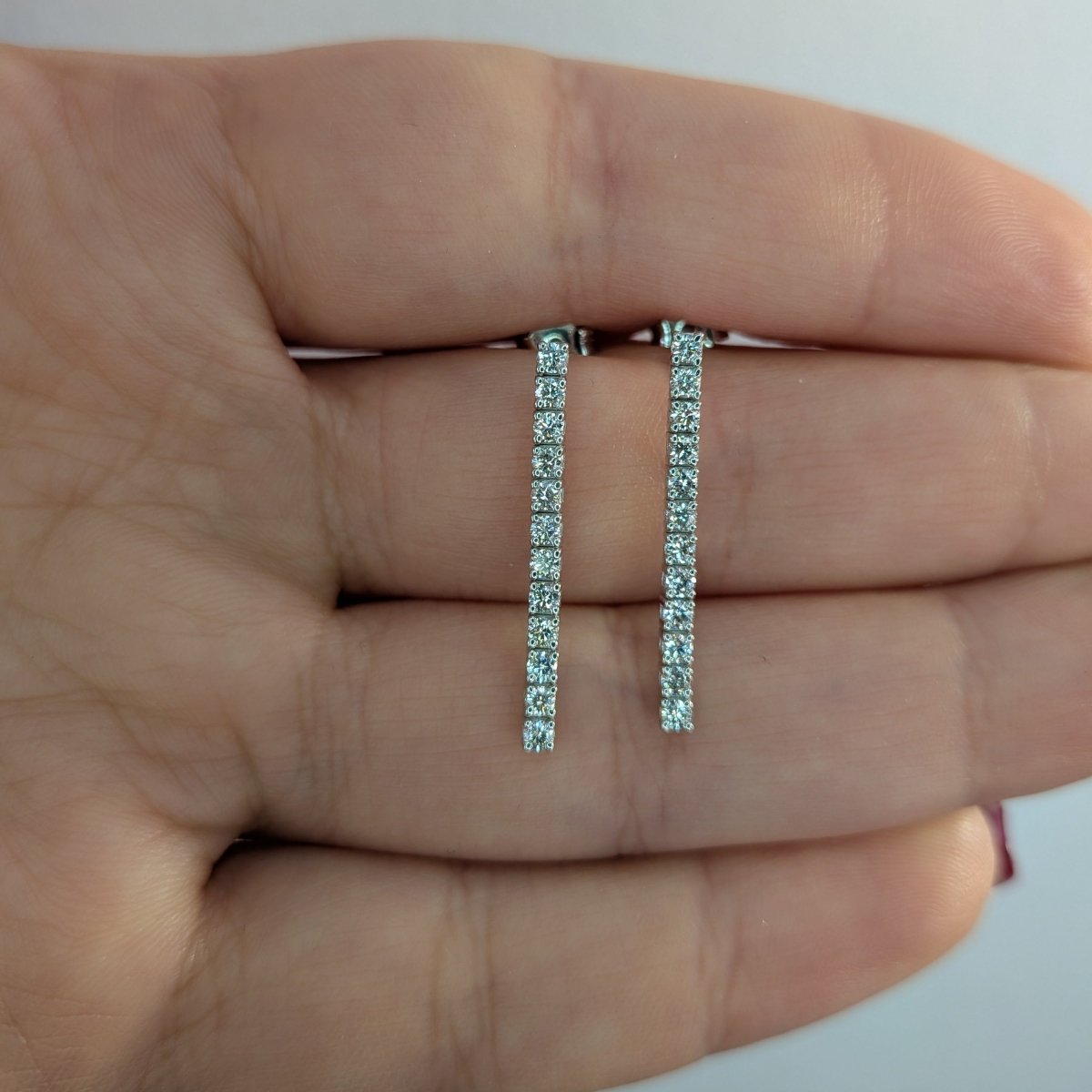 Diamant örhängen 18k vitguld