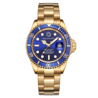 Dykarklocka Berlin & Son - Guld & Blå