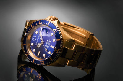 Dykarklocka Berlin & Son - Guld & Blå