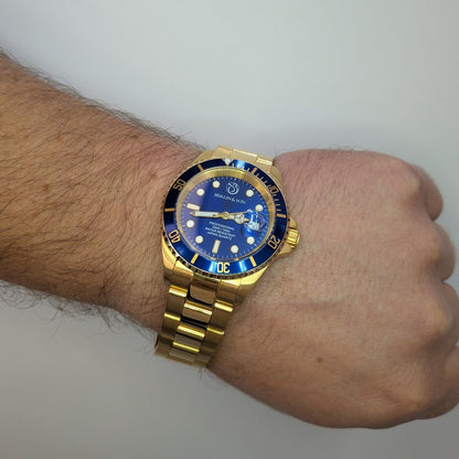 Dykarklocka Berlin & Son - Guld & Blå