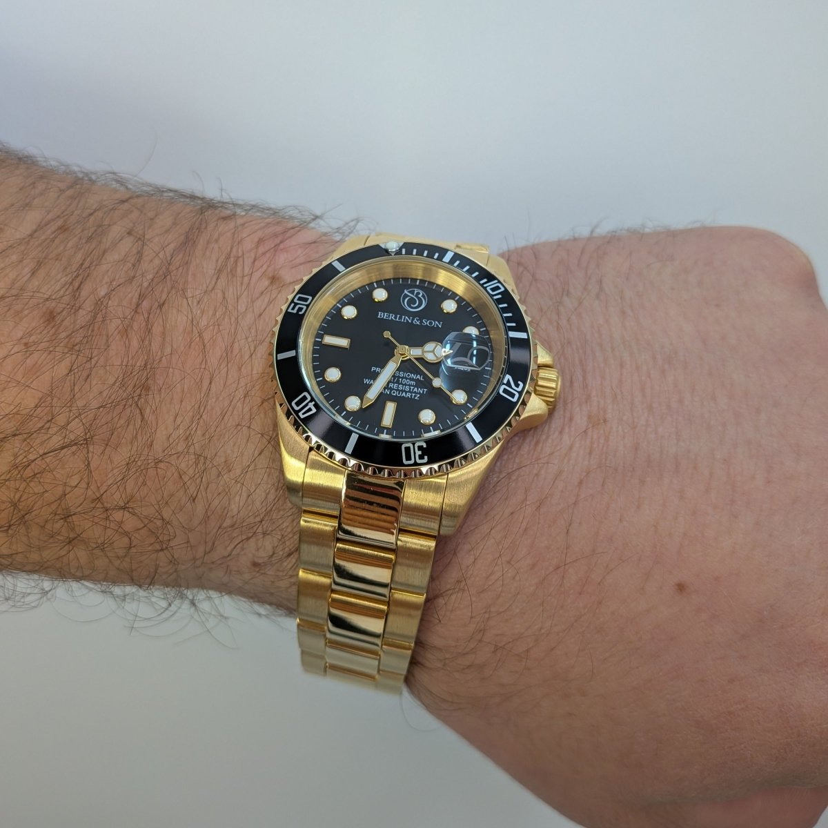 Dykarklocka Berlin & Son - Guld & Svart