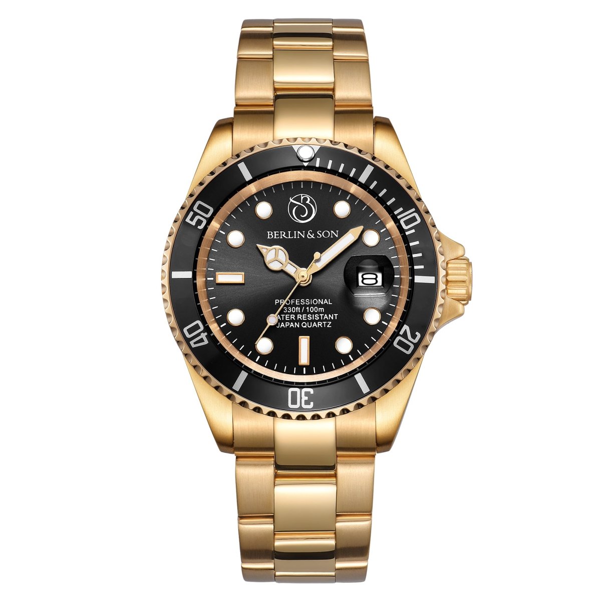 Dykarklocka Berlin & Son - Guld & Svart
