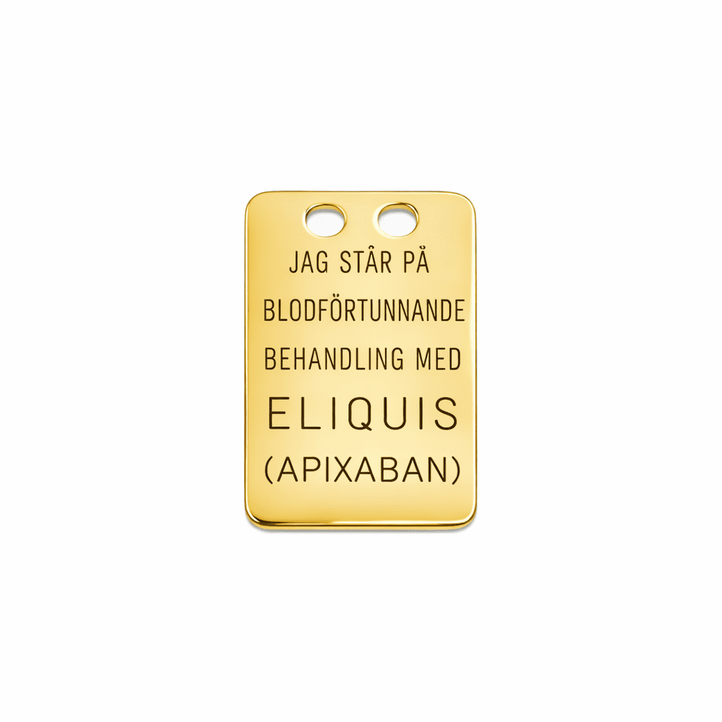 Eliquisbricka i 18karat guld (apixaban)