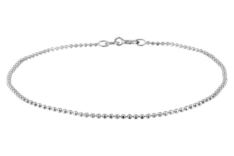 Facetterad kullänk armband i vitguld