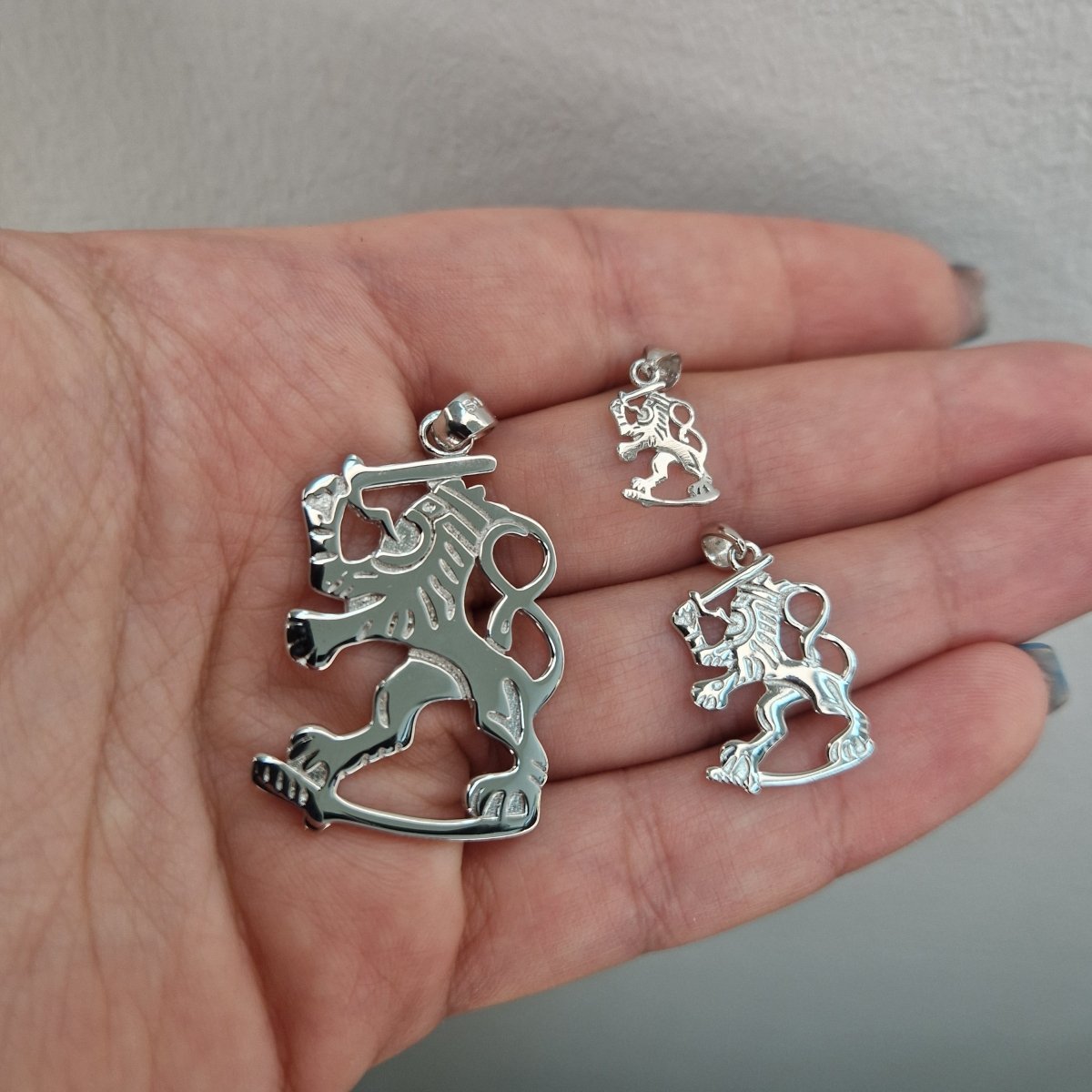 Finska Lejon Hängsmycke Silver