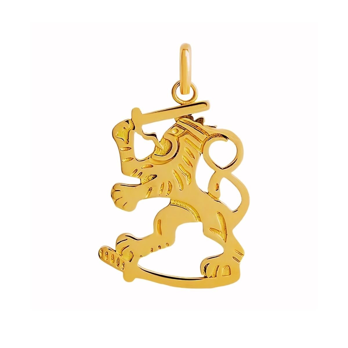 Massivt hängsmycke Finska lejon i 18k guld