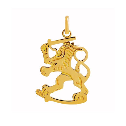 Massivt hängsmycke Finska lejon i 18k guld