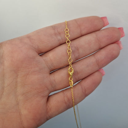 Förgyllt halsband med droppe