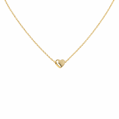 Förgyllt halsband med litet hjärta