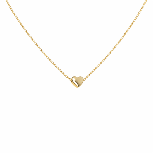 Förgyllt halsband med litet hjärta