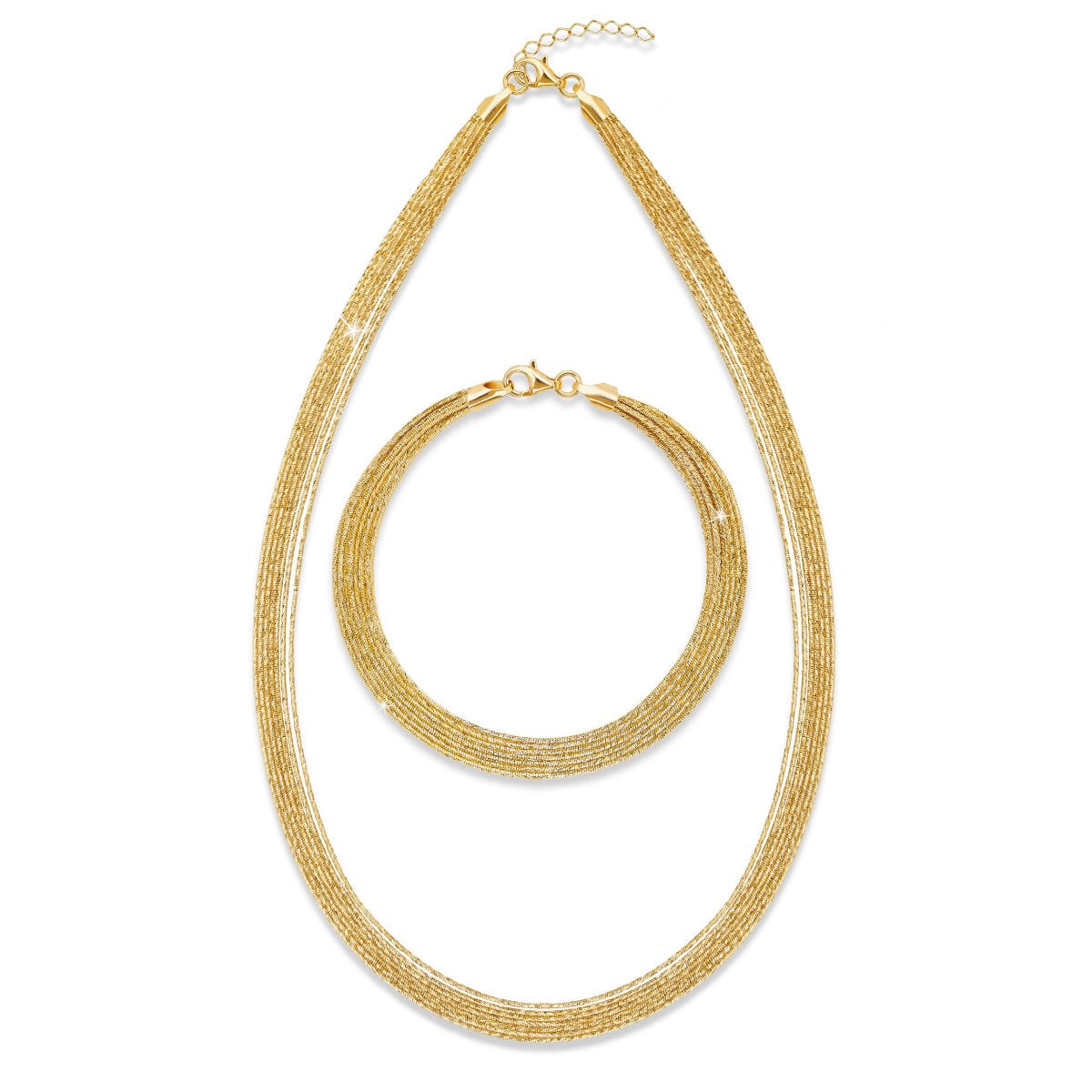 Förgyllt sterling silver set Emma