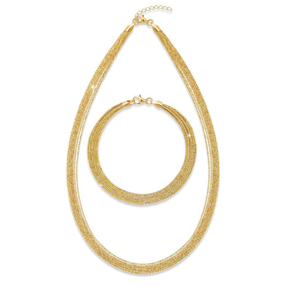 Förgyllt sterling silver set Emma