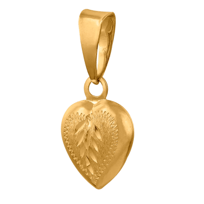 Graverat litet hjärta 18k guld