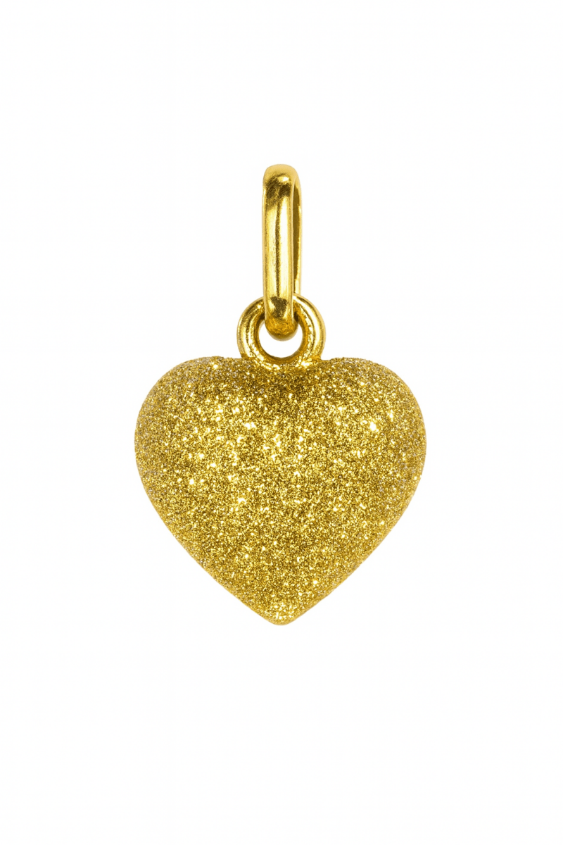Guldhänge - Frostat hjärta 18k guld