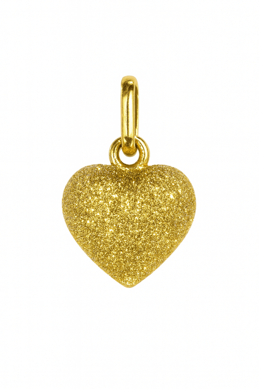 Guldhänge - Frostat hjärta 18k guld