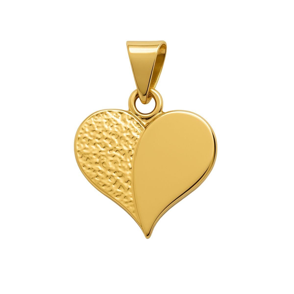 Guldhänge hjärta räfflat 18k guld
