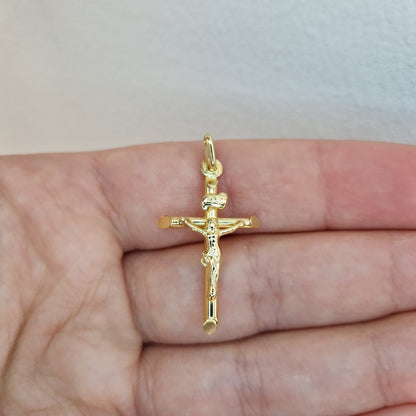 Guldhänge kors med Jesus 18k guld