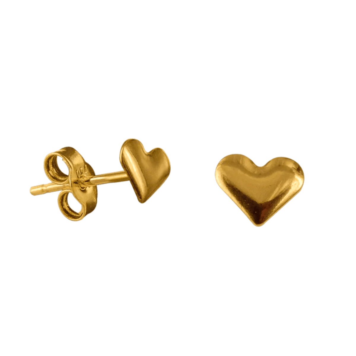 Guldörhängen hjärta små 18k guld