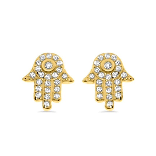 Guldpläterade örhängen Fatimas hand