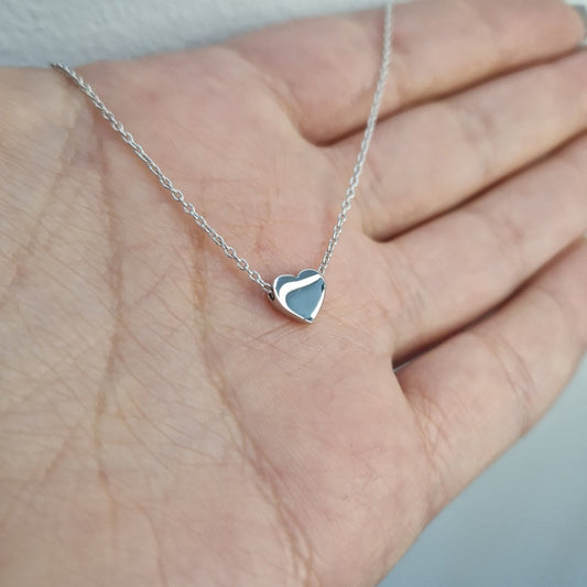 Halsband med hjärta 18k vitguld