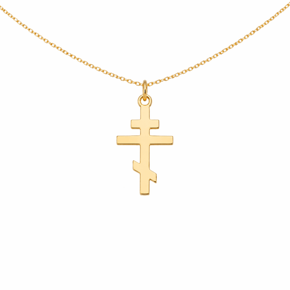 Ortodoxt kors i sterling silver med 18k guldpläterad. Korset är av bästa kvalité